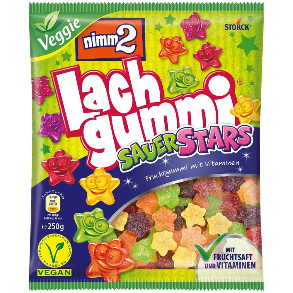 Nimm2 Lachgummi Sauer Stars od. Millionär, 250 g – Penny