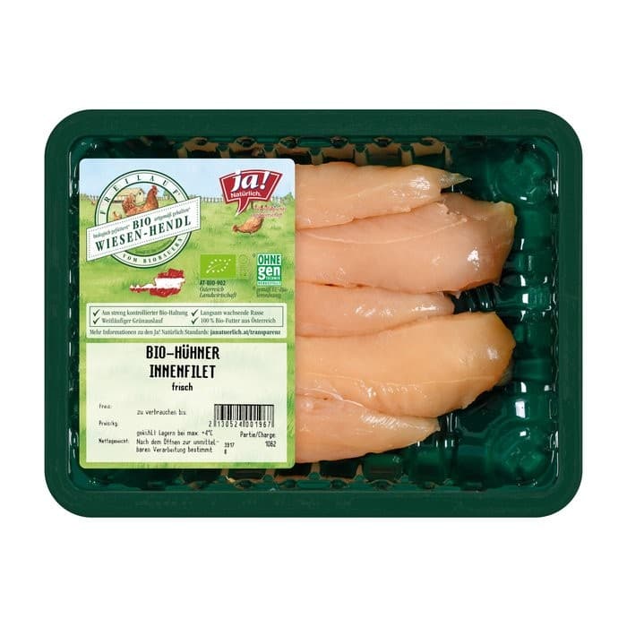Ja! Natürlich Bio-Hendl-Innenfilet vom Wiesenhendl, per Kilo – Billa Plus