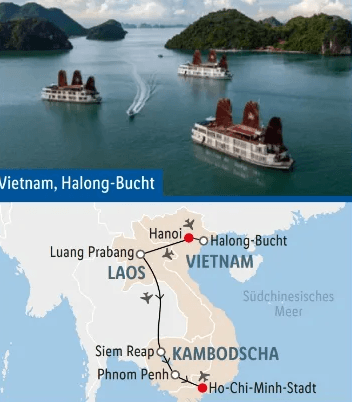 Vietnam, Laos & Kambodscha Rundreise, 17 Tage – Lidl Reisen