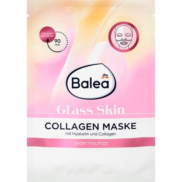 Balea Glass Skin Collagen Maske, 1 Stk. – Dm