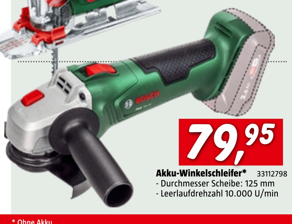 Akku-Winkelschleifer Bosch – Bauhaus
