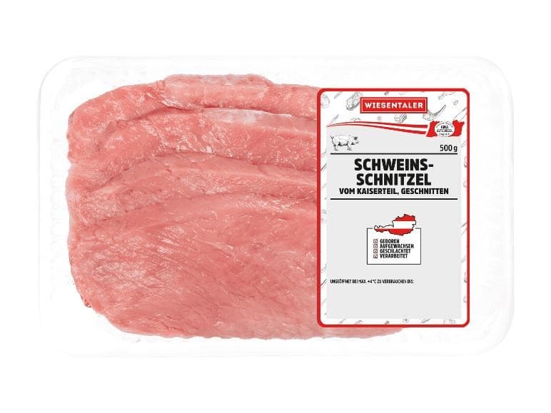 Frische Schweinsschnitzel, 500 g WIESENTALER – Lidl