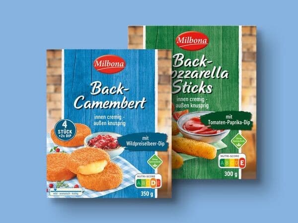 Backkäse mit Dip, 300 g; 350 g Milbona – Lidl