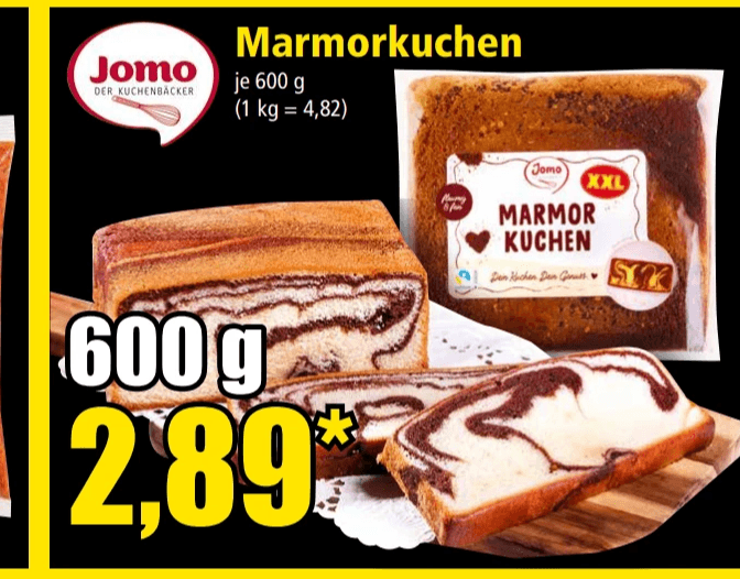 Marmorkuchen, 600 g Jomo – Norma