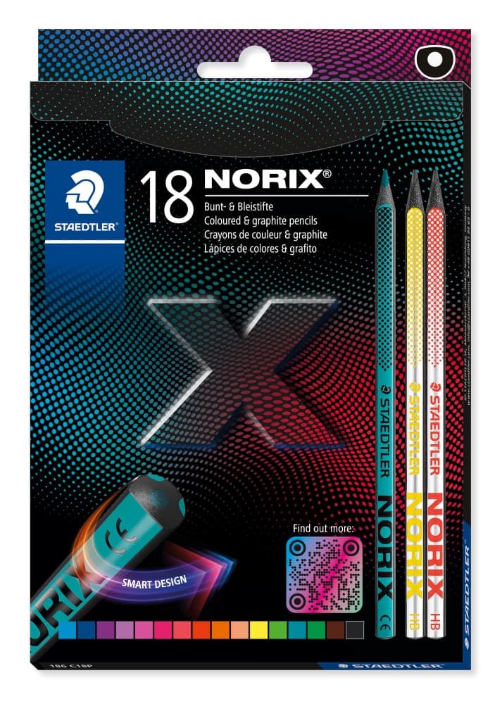 Norix Colour Farbstifte 16 Farben + 2 Bleistifte Angebot bei Müller