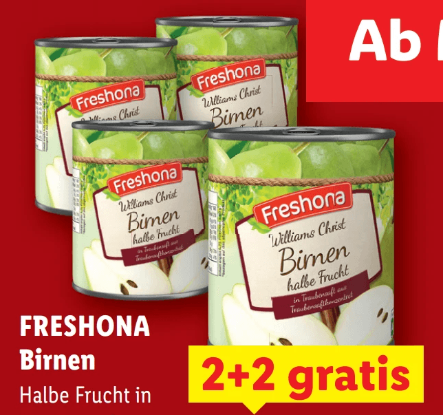 Freshona Birnen, 850 ml – Lidl