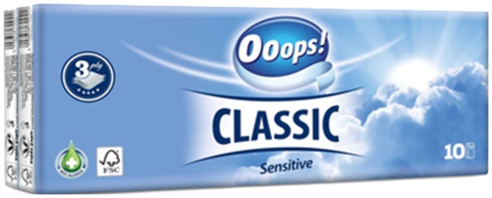 Ooops! Taschentücher Sensitive, 10er-Packung – Maximarkt