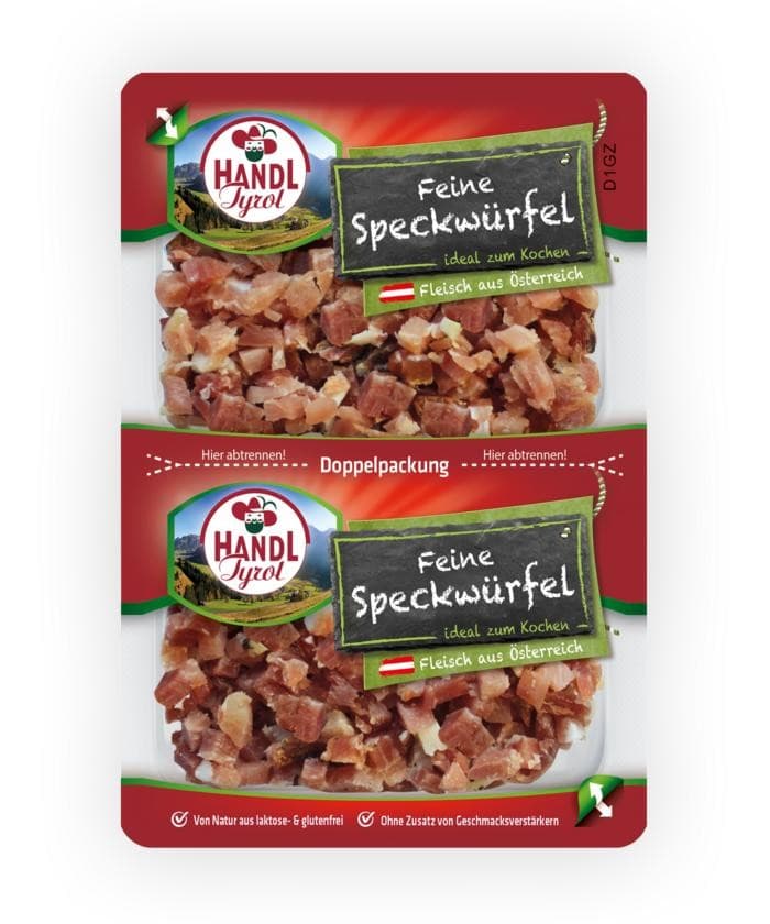 Handl Tyrol Tiroler Speckwürfel, 2 x 75 g – Adeg