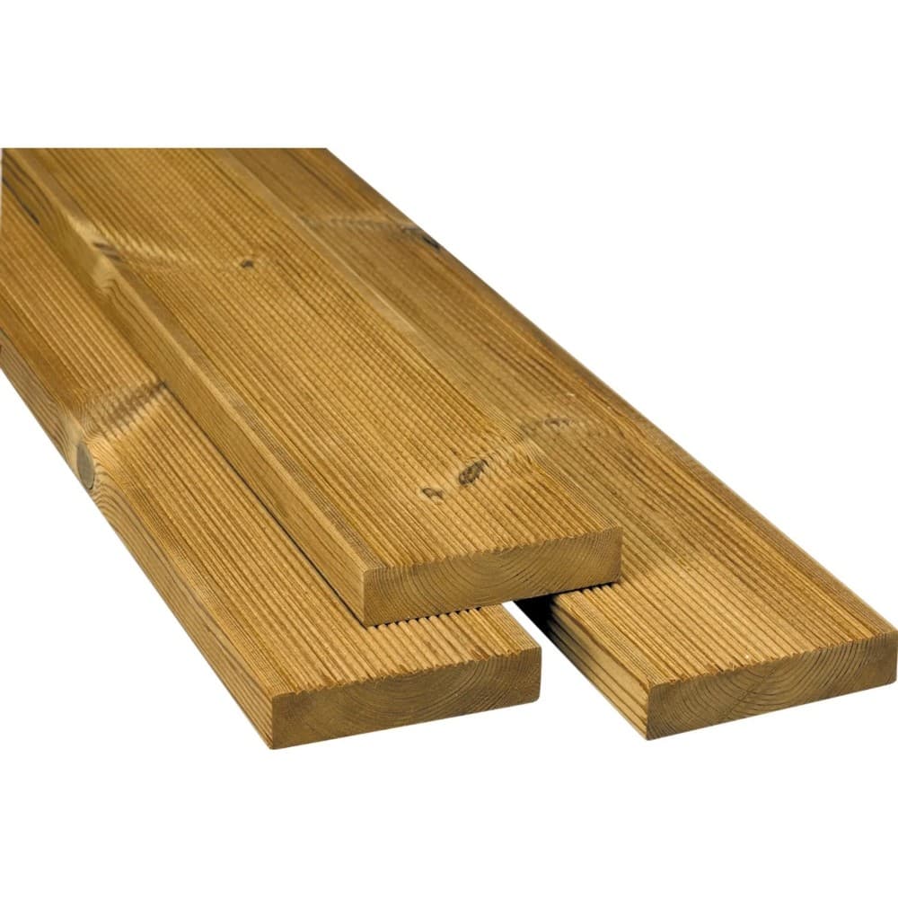 Terrassendiele Thermokiefer, 2,6 cm Stärke, 11,8 cm Breite, 2,1 oder 3 m Länge – Bauhaus