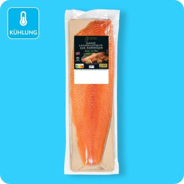 Gourmet Finest Cuisine Norwegisches Lachsfilet, 750 g – Hofer