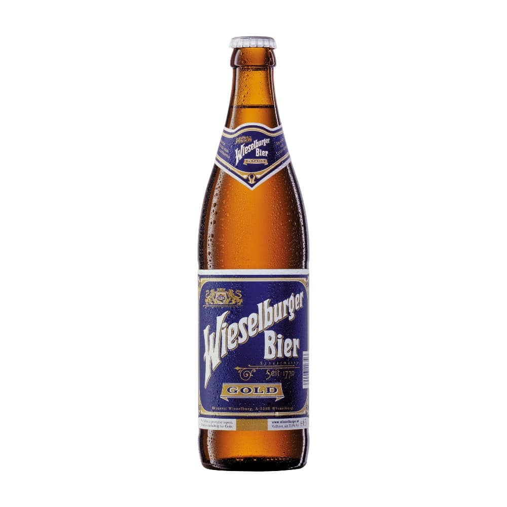 Wieselburger Gold Bier, 1 Kiste (20 Flaschen à 0,5 Liter) – Billa Plus