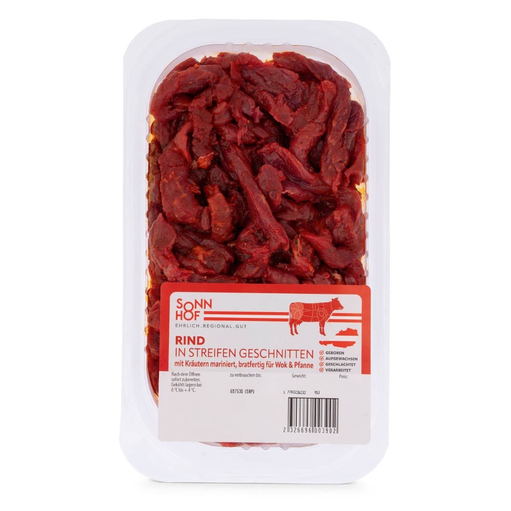 Salat-/Wok-Streifen, z.B. 313 g SONNHOF – Hofer