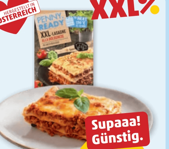 Penny Ready Lasagne Bolognese, 1 kg – Penny