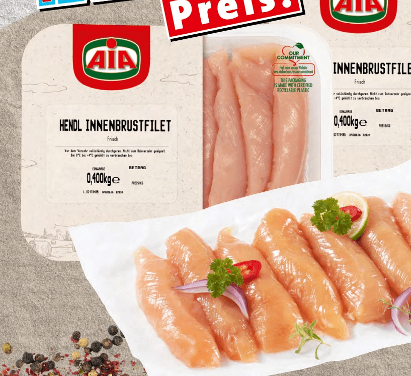 AIA Hendl-Innenfilet, 400 g – Spar