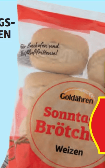 Sonntags-Brötchen, 560 g Goldähren – Hofer