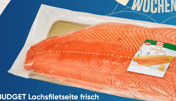 Lachsfiletseite frisch, ca. 1 kg S-Budget – Spar