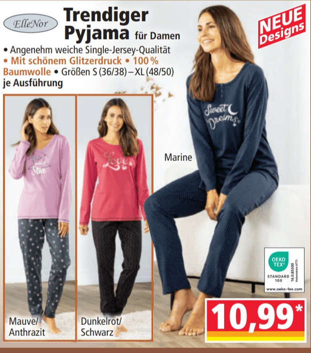 Trendiger Pyjama für Damen ElleNor – Norma