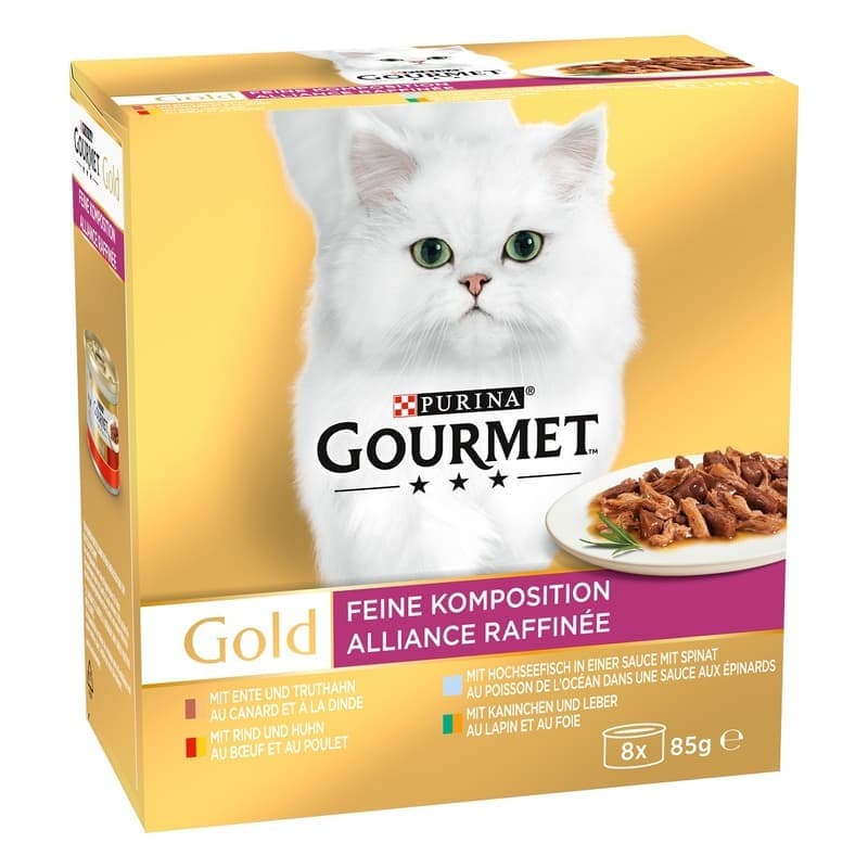 Gourmet Gold Katzennassfutter, 8 x 85 g – Dm