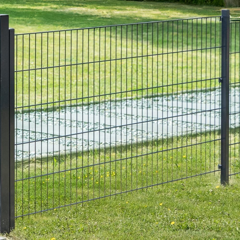 Doppelstabmattenzaun Komplett-Set, 10 m GreenYard – Norma