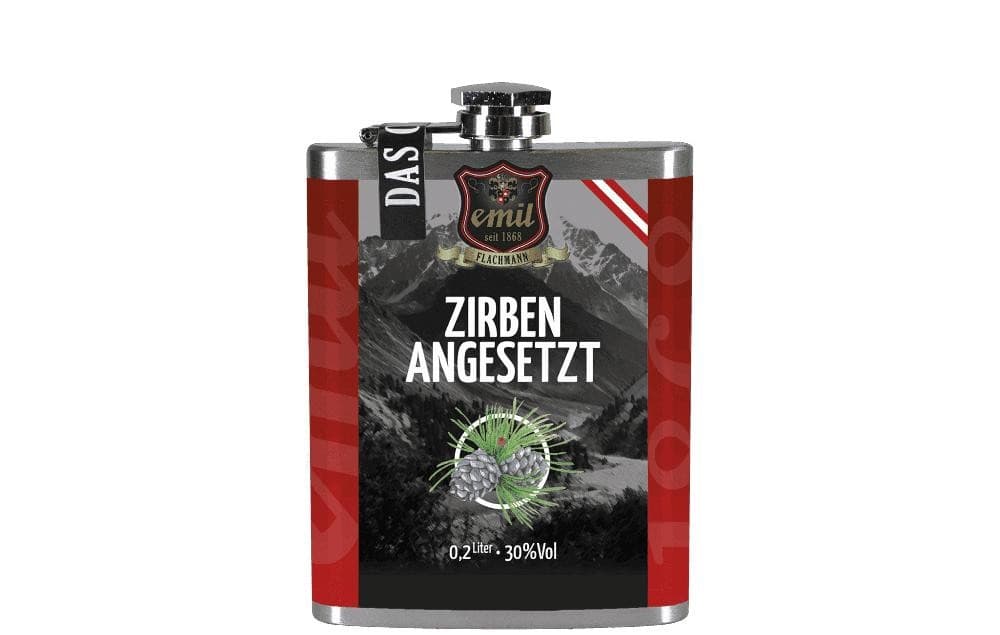 Emil 1868 Flachmann Zirben Schnaps, 0,2 l – Spar
