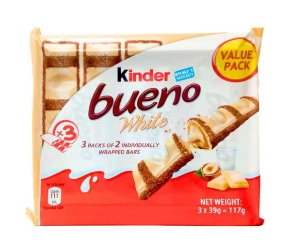 Kinder Bueno, Classic 129 g; White 117 g – Lidl