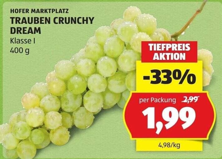 Trauben Crunchy Dream, 400 g – Hofer