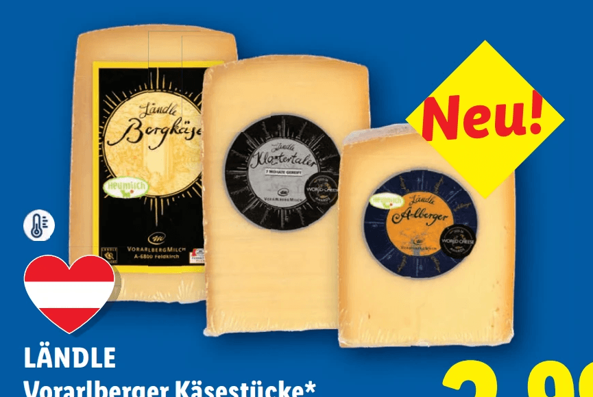 Vorarlberger Käsestücke, 200 g Ländle – Lidl