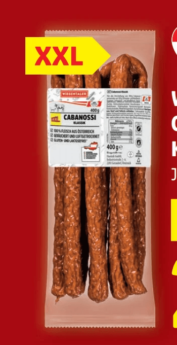 Cabanossi Klassik, 400 g – Lidl