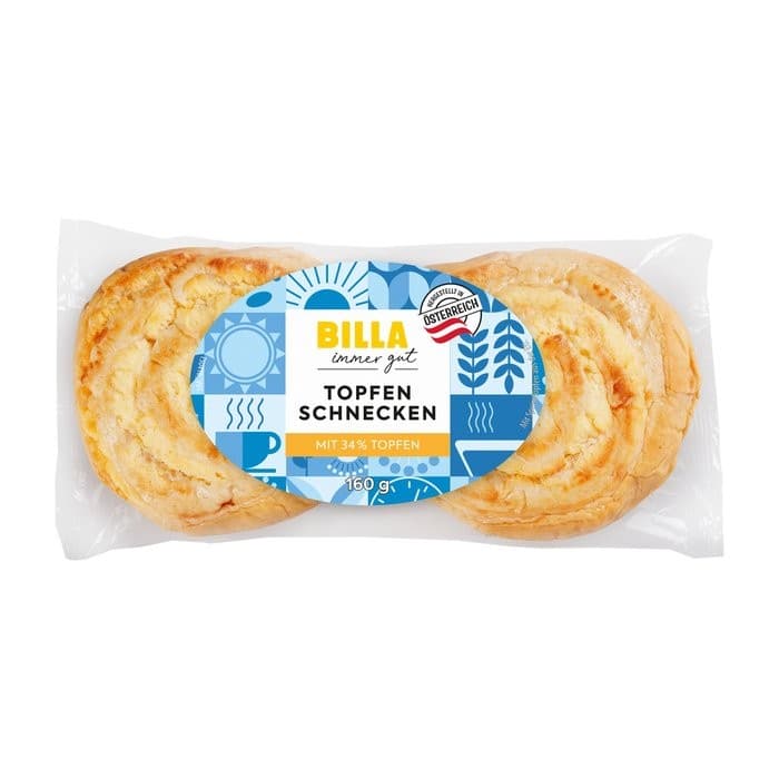 BILLA immer gut Topfenschnecken, 160 g – Billa