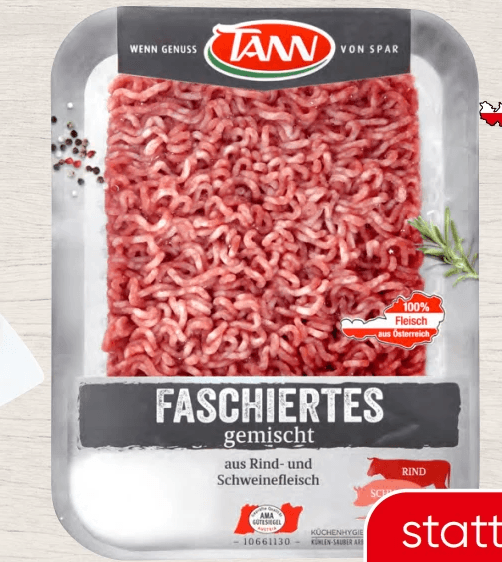 TANN Faschiertes gemischt aus Österreich, 500 g – Spar