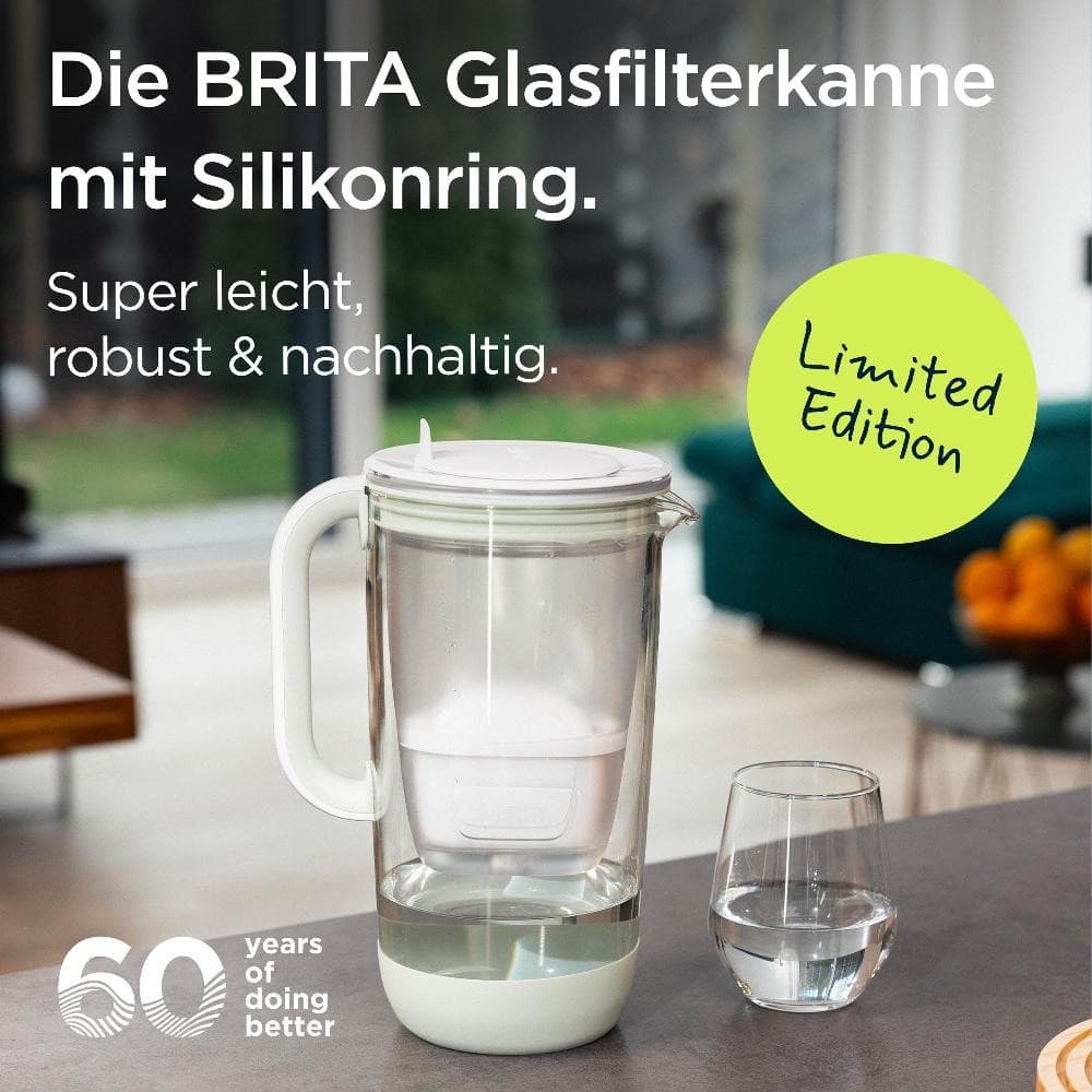 BRITA Glas-Wasserfilter-Kanne Hellgrün Limited Edition – Müller