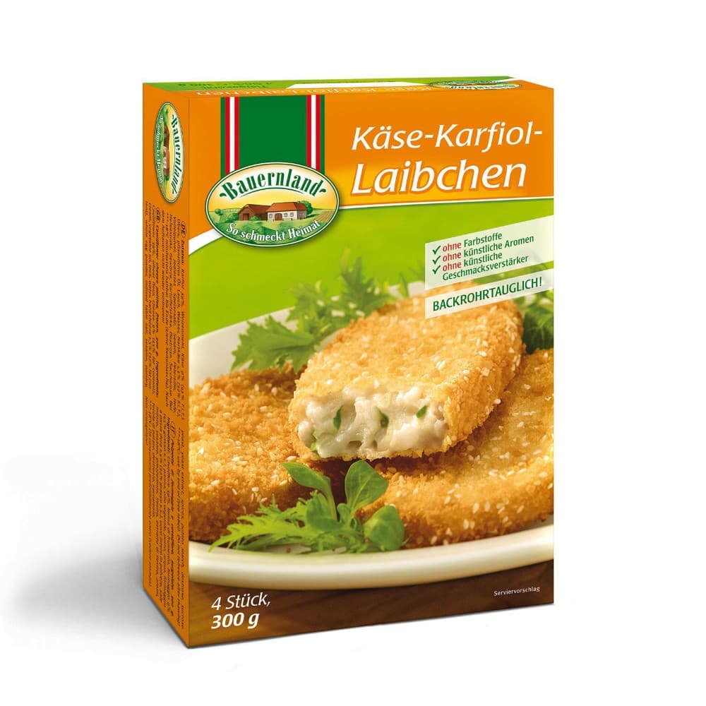 Bauernland Karfiol-Käse-Laibchen oder Gemüselaibchen, 300 g – Lidl