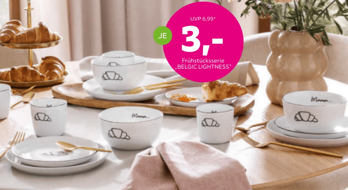 Frühstücksserie „BELGIC LIGHTNESS" – Mömax