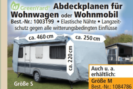 GreenYard Abdeckplanen für Wohnwagen oder Wohnmobil – Norma