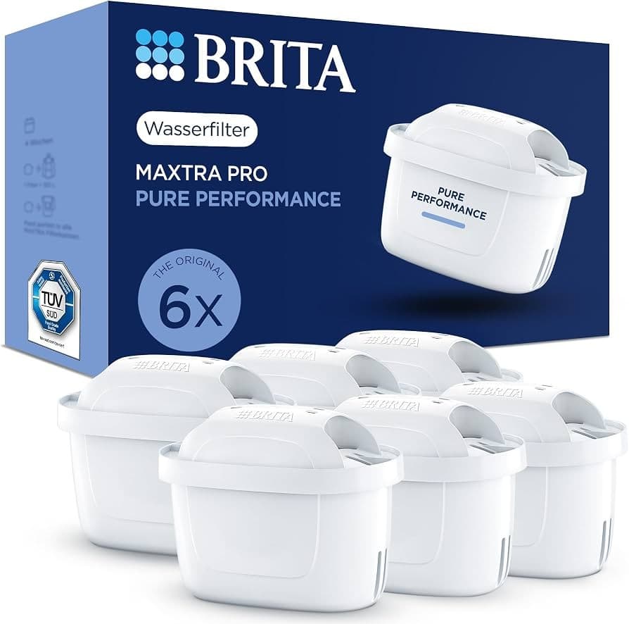 BRITA Wasserfilter-Kartusche Pure Performance oder Extra Kalkschutz, Pack 5+1 – Müller