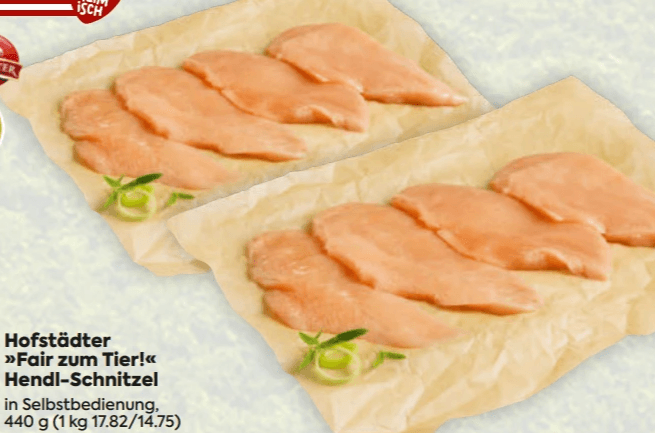 Hofstädter "Fair zum Tier!" Hendl-Schnitzel, 440 g – Billa