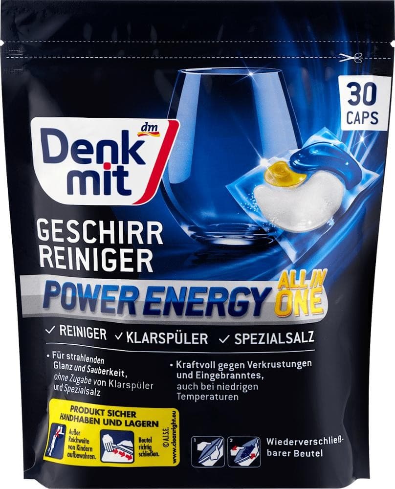 Denkmit Geschirrspül-Tabs Power Energy, 30 Stk. – Dm