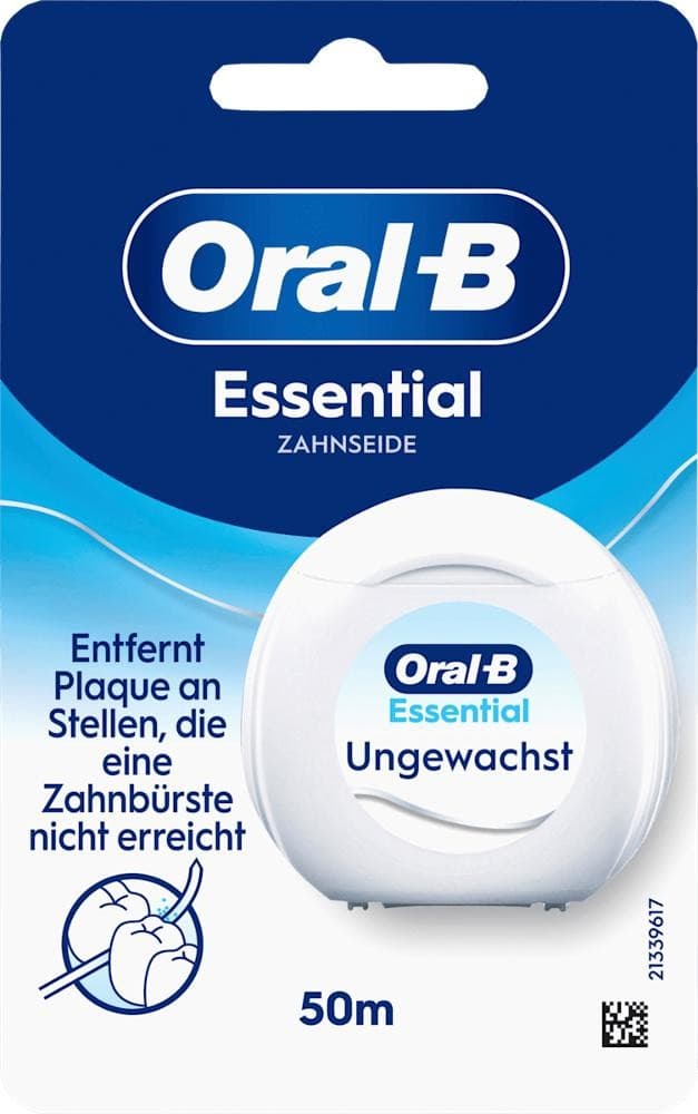 Oral-B Zahnseide Essential ungewachst, 50 m – Dm
