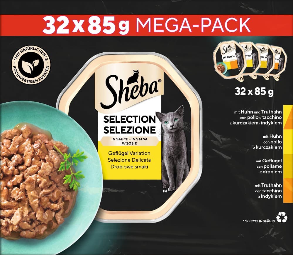 Katzennassnahrung 32x85 g Sheba Angebot bei Norma