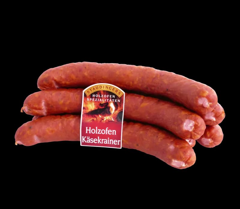 Holzofen Käsekrainer oder Käsekrainer scharf, 250 g Holzofen Spezialitäten – Maximarkt