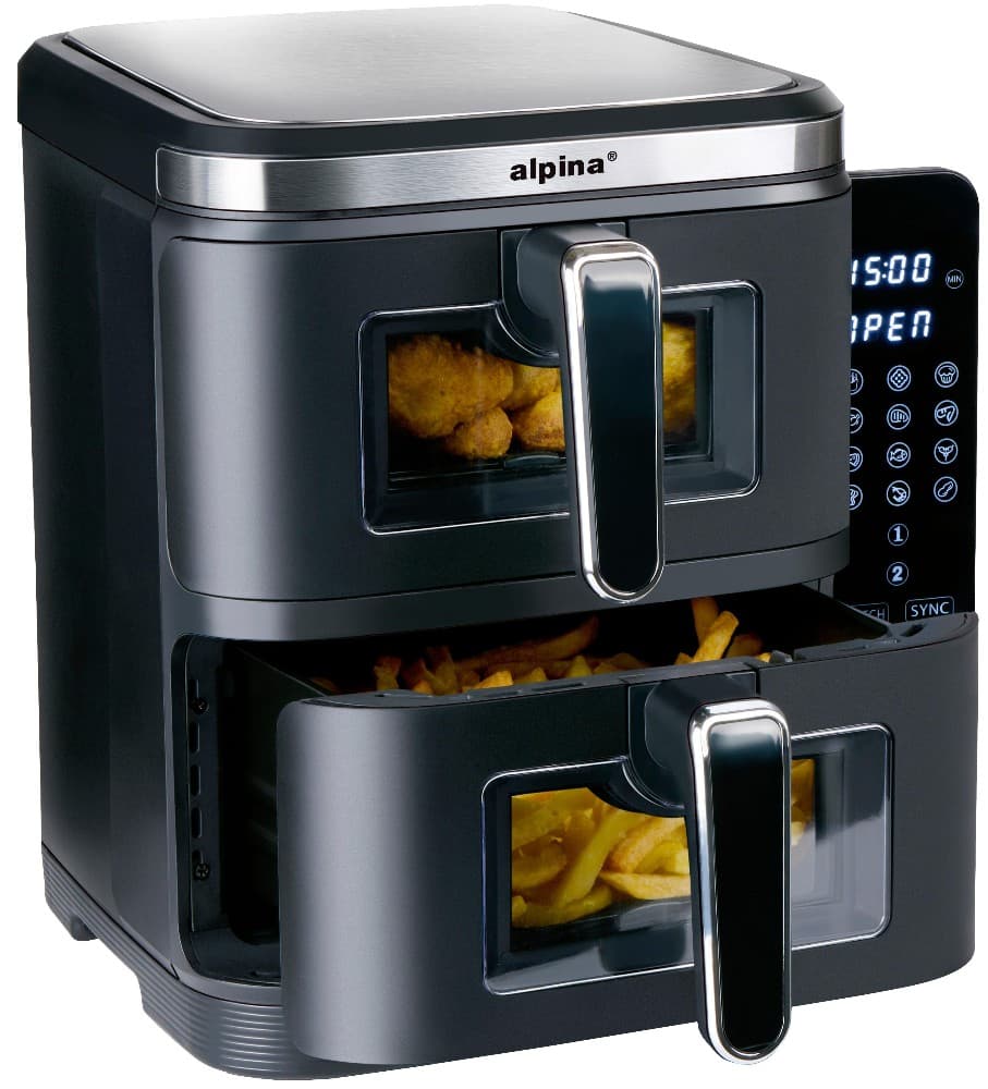 Airfryer „Air Fryer Double Stack“, 2x 5.5L, ca. 11 L, ca. 35x29x38 cm – Möbelix