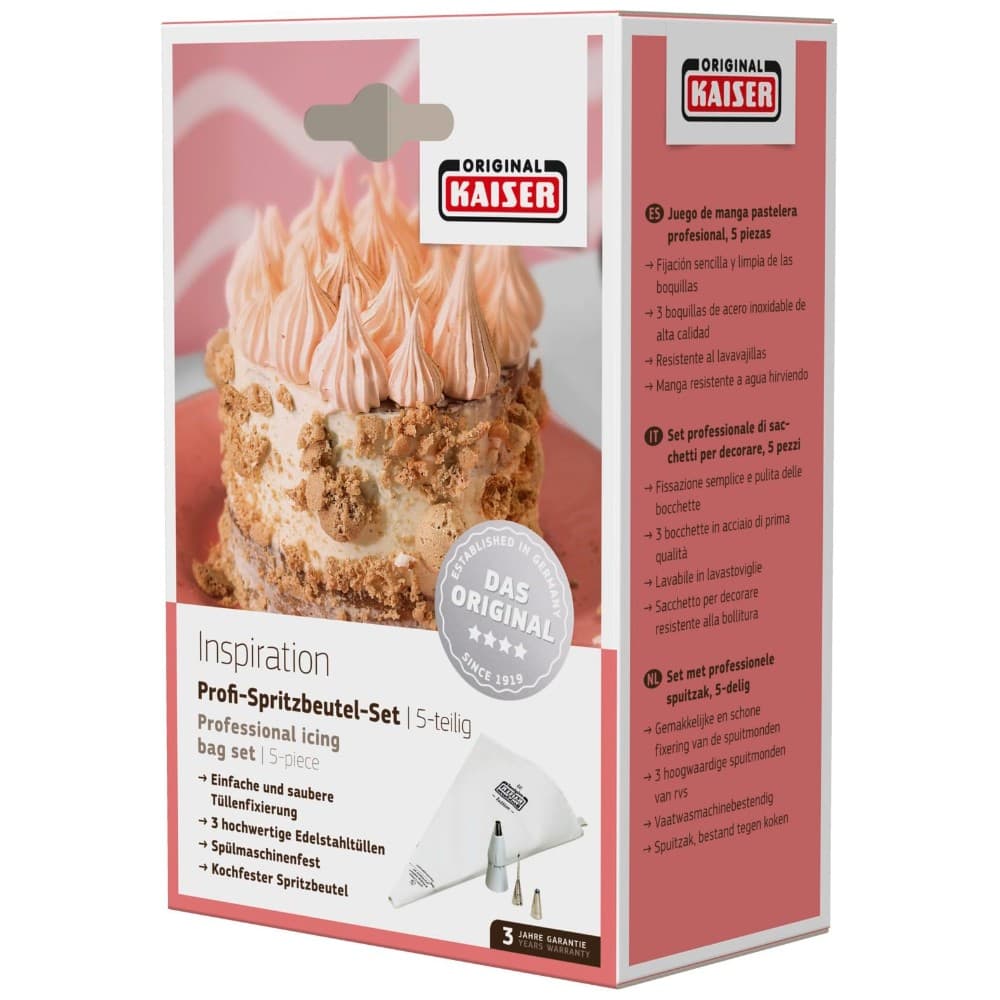 Profi-Spritzbeutel-Set, 5 Tüllen KAISER – Müller