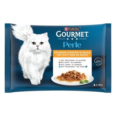 Purina One, Gourmet Perle oder Gourmet A la Carte Katzennahrung, 4 x 85 g – Spar