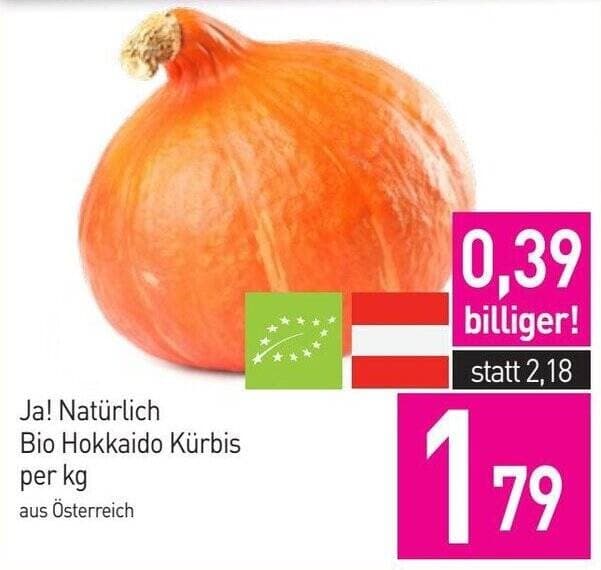 Bio vom Berg Hokkaido Kürbis, per kg – MPREIS