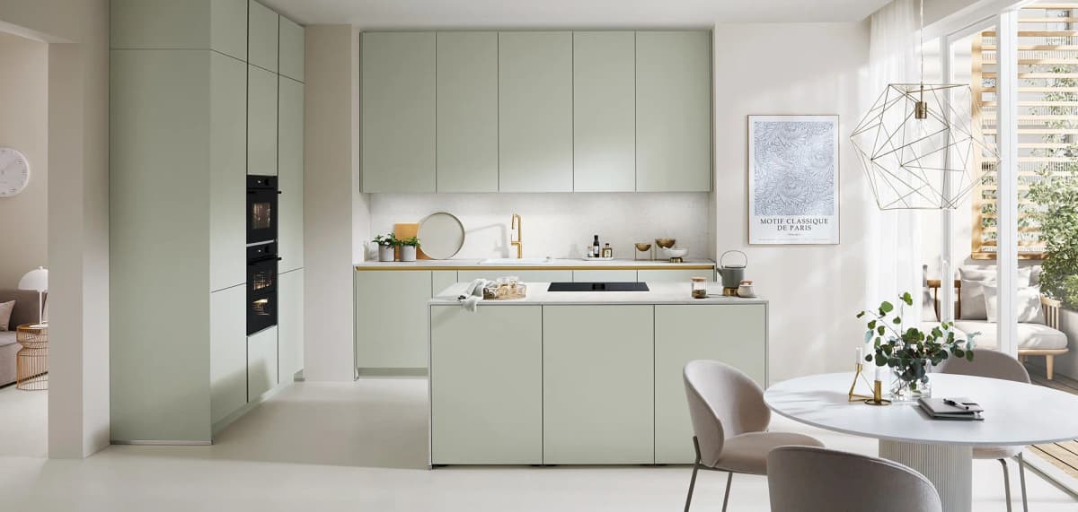 Einbauküche Jade Premium matt inkl. 4tlg. Mican Einbaugeräteset, ca. 185x365cm CELINA – XXXLutz