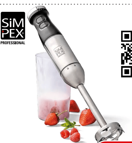 Simpex Professional Edelstahl Stabmixer "Le Chef" – Eurospar
