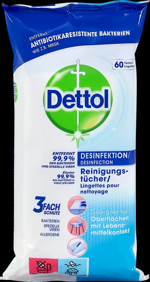 Dettol Reinigungstücher, 60 Stk. – Dm