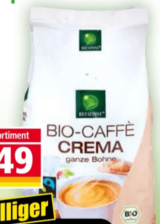 Fair Trade Kaffee/Caffè Crema/Espresso, 1 kg Bio Sonne – Norma