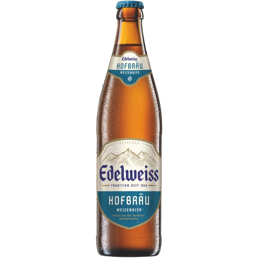 Edelweiss Weißbier Hefetrüb, Hofbräu, Dunkel oder alkoholfrei, 0,5 Liter – Interspar