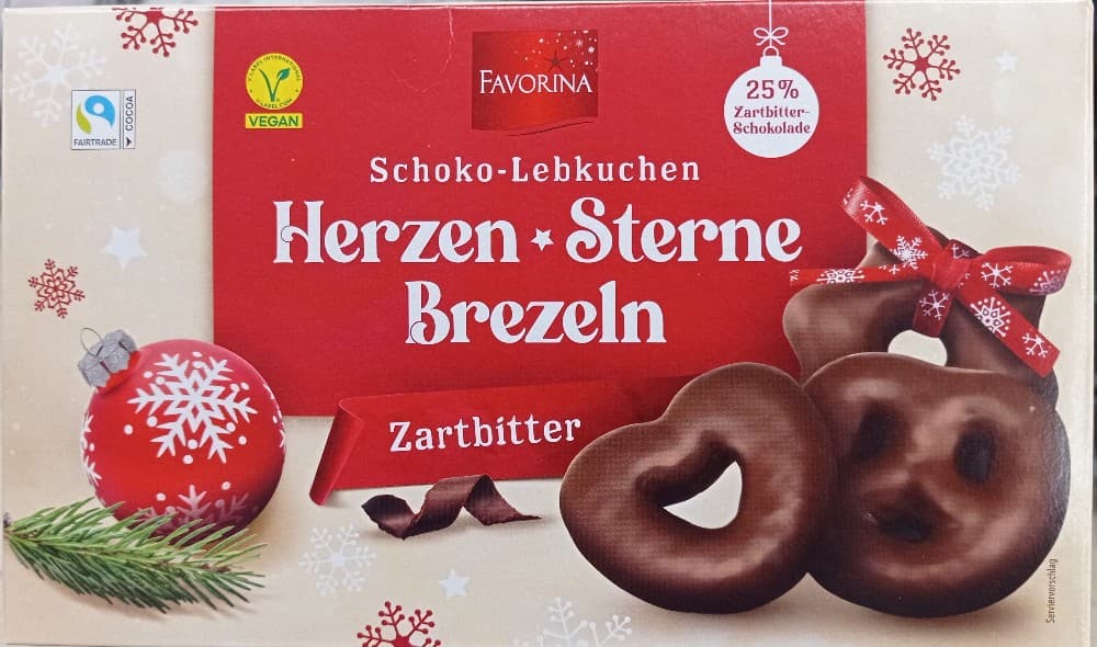 Favorina Lebkuchen Herzen-Sterne-Brezeln, 500 g – Lidl